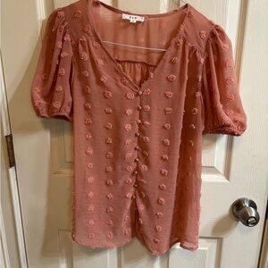 Elegant Sheer Blouse with Textured Details